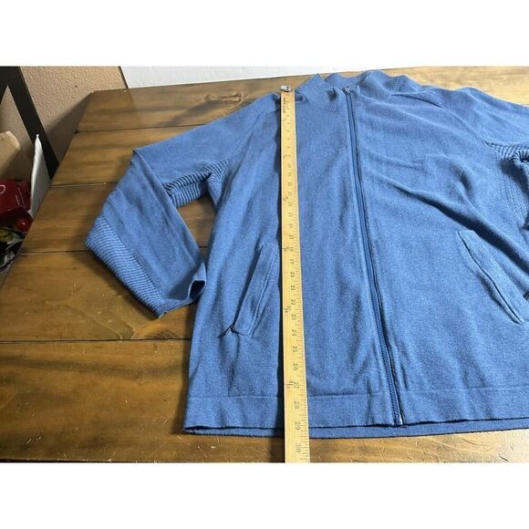 Duluth Trading Co Men's Blue Yonder Full Zip Mock Sweater Large - Picture 10 of 14